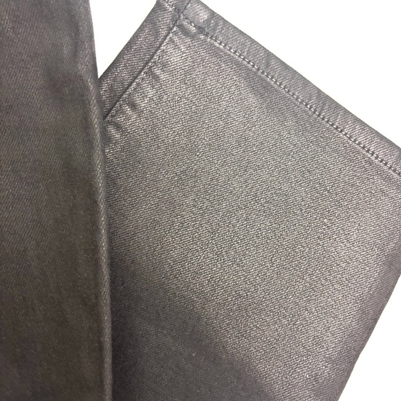 NWOT Good American Black Coated Midrise Tummy Control Butt Lift Pants (15) - Picture 9 of 15